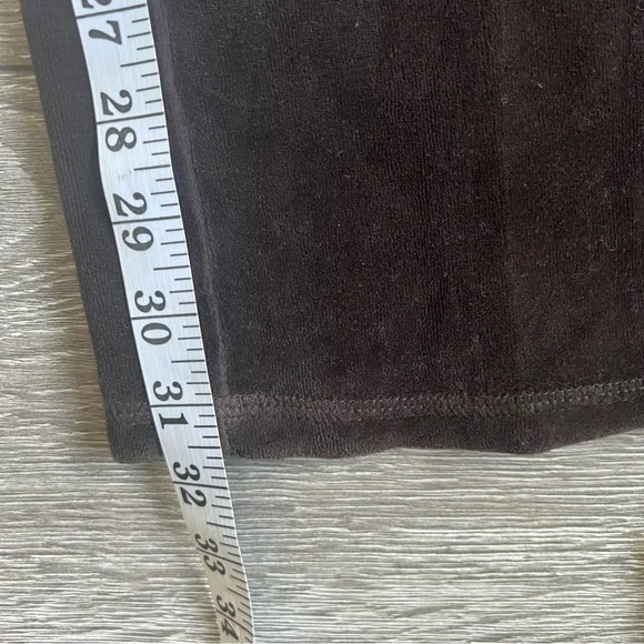 JUICY COUTURE Brown Velour Wide Leg Pants with Bling | Made in USA | Size M EUC - Picture 8 of 15